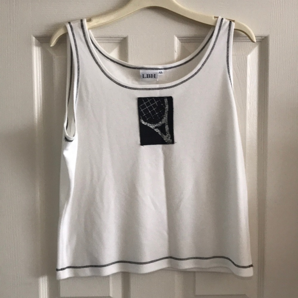 LBH black and white tennis top size XL